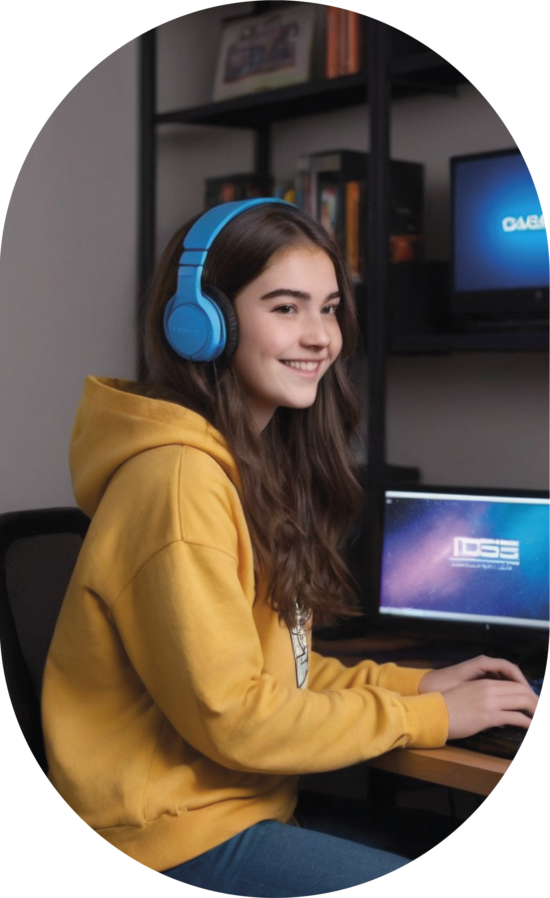 Niña aprendiendo desde casa